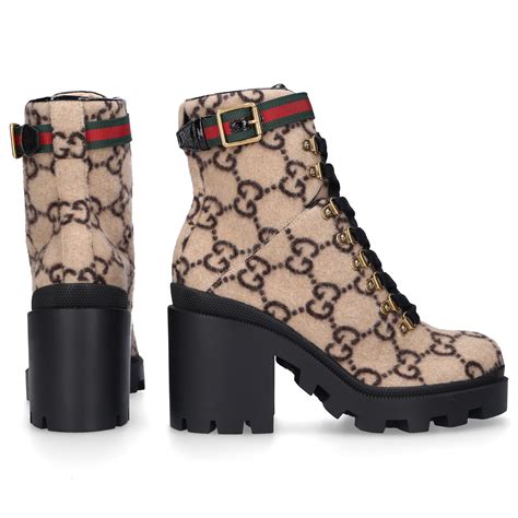 gucci print bootie|Gucci ankle boots women.